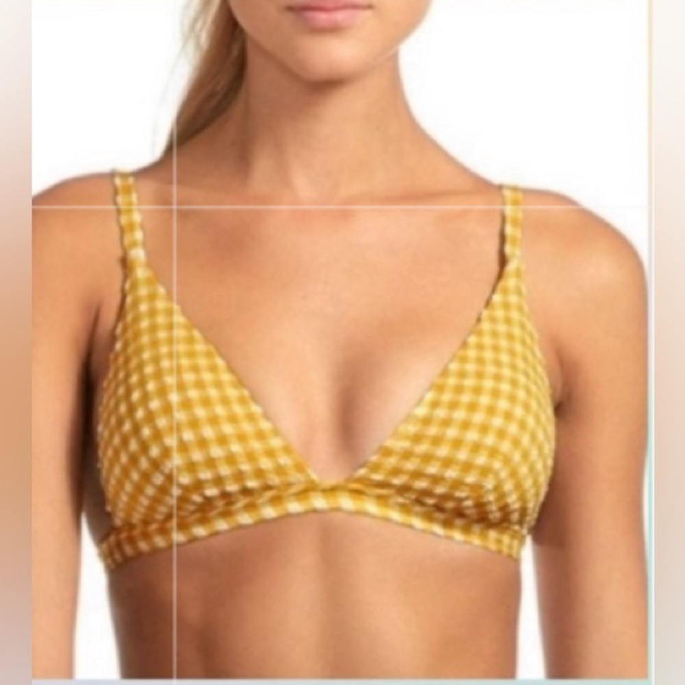 🌻💛🌟NWT VITAMIN A VICHY MARIGOLD MOSS BRALETTE TOP